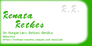 renata retkes business card