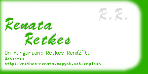 renata retkes business card